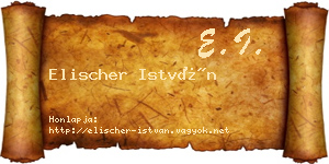 Elischer István névjegykártya